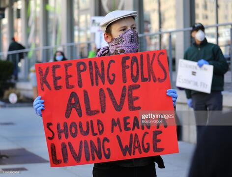 Boston Essential Workers Protest